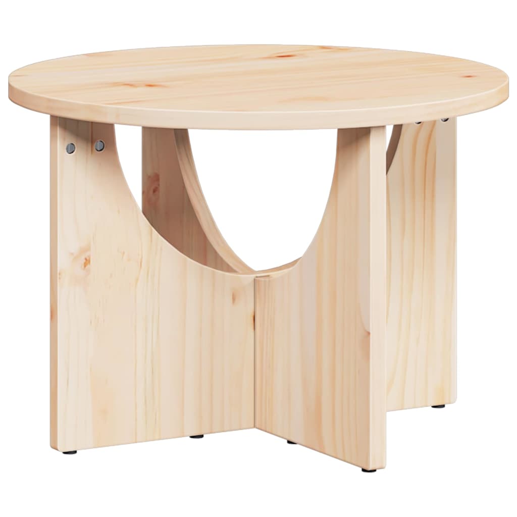 Coffee Table Natural 50 x 50 x 35 cm Solid pine wood