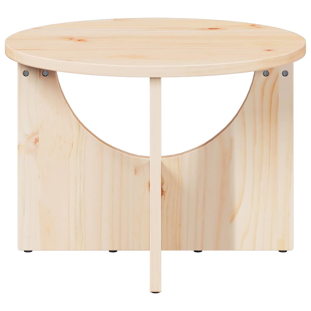 Coffee Table Natural 50 x 50 x 35 cm Solid pine wood