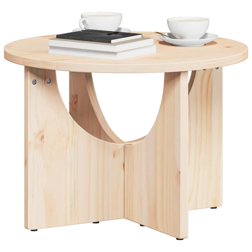 Coffee Table Natural 50 x 50 x 35 cm Solid pine wood