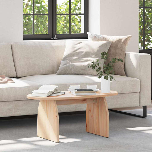 Coffee Table Natural 80 x 40 x 35 cm Solid pine wood