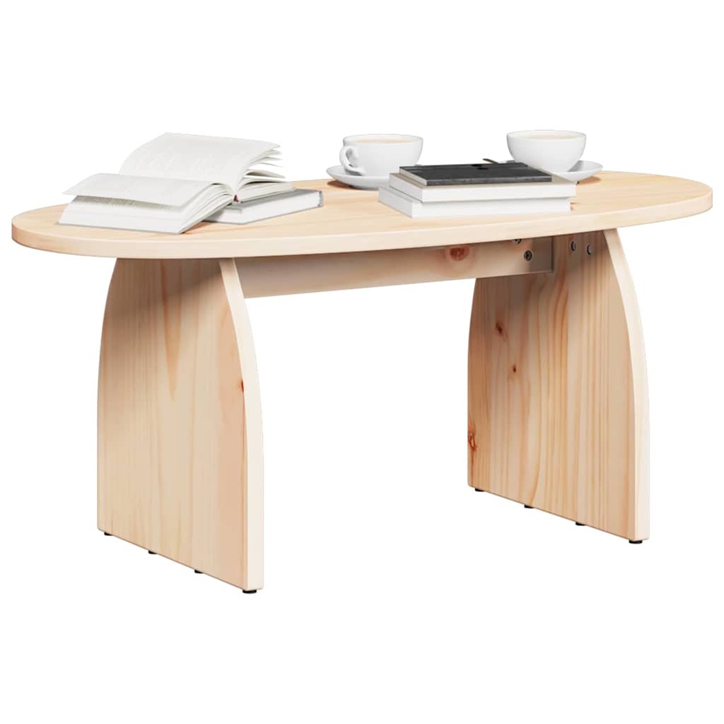 Coffee Table Natural 80 x 40 x 35 cm Solid pine wood