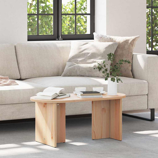 Coffee Table Natural 80 x 39.5 x 35 cm Solid Pine wood