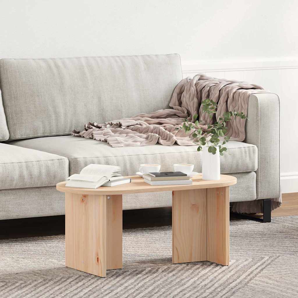 Coffee Table Natural 80 x 39.5 x 35 cm Solid Pine wood