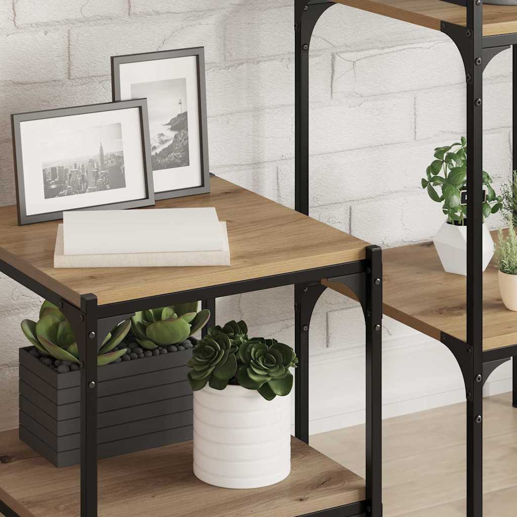 Bookshelf Board 4 pcs Brown 40 x 40 x 1.5 cm Engineered wood