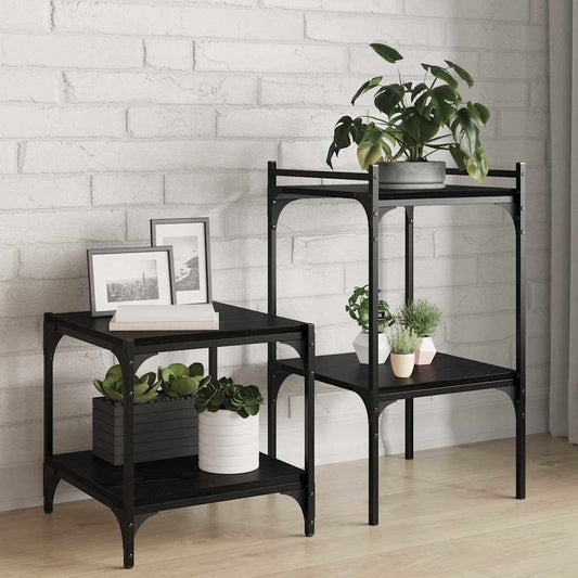 Bookshelf Board 4 pcs Black 40 x 40 x 1.5 cm Engineered wood