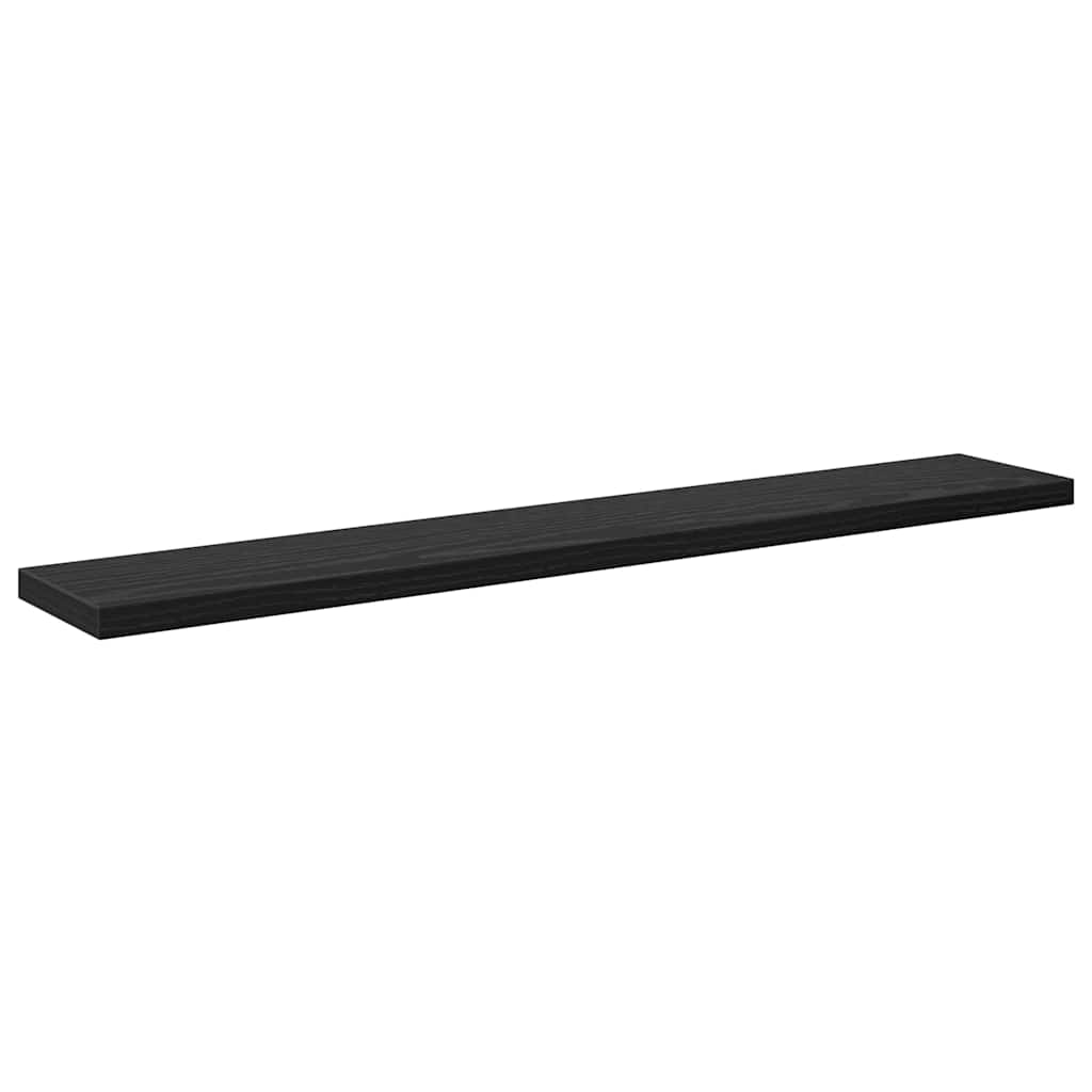 Bookshelf Board 4 pcs Black 60 x 10 x 1.5 cm Engineered wood