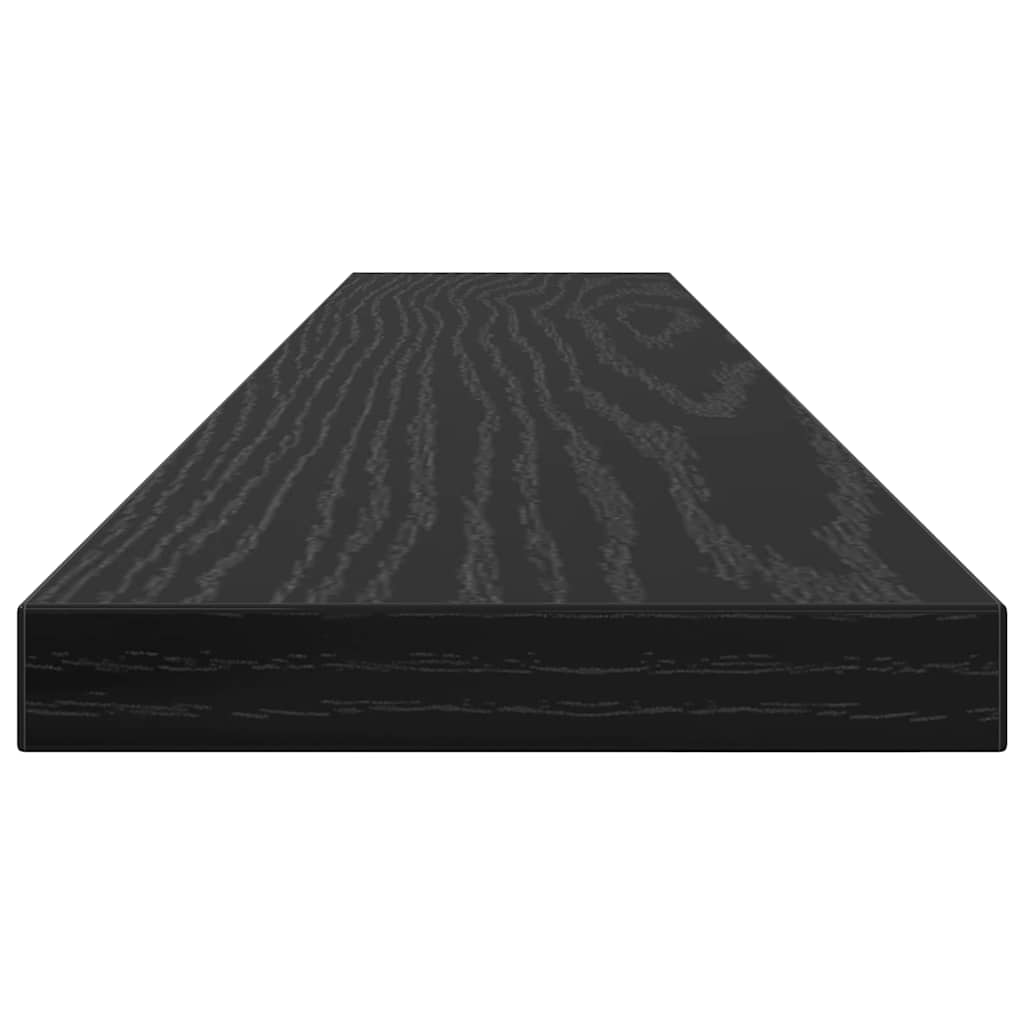 Bookshelf Board 4 pcs Black 60 x 10 x 1.5 cm Engineered wood
