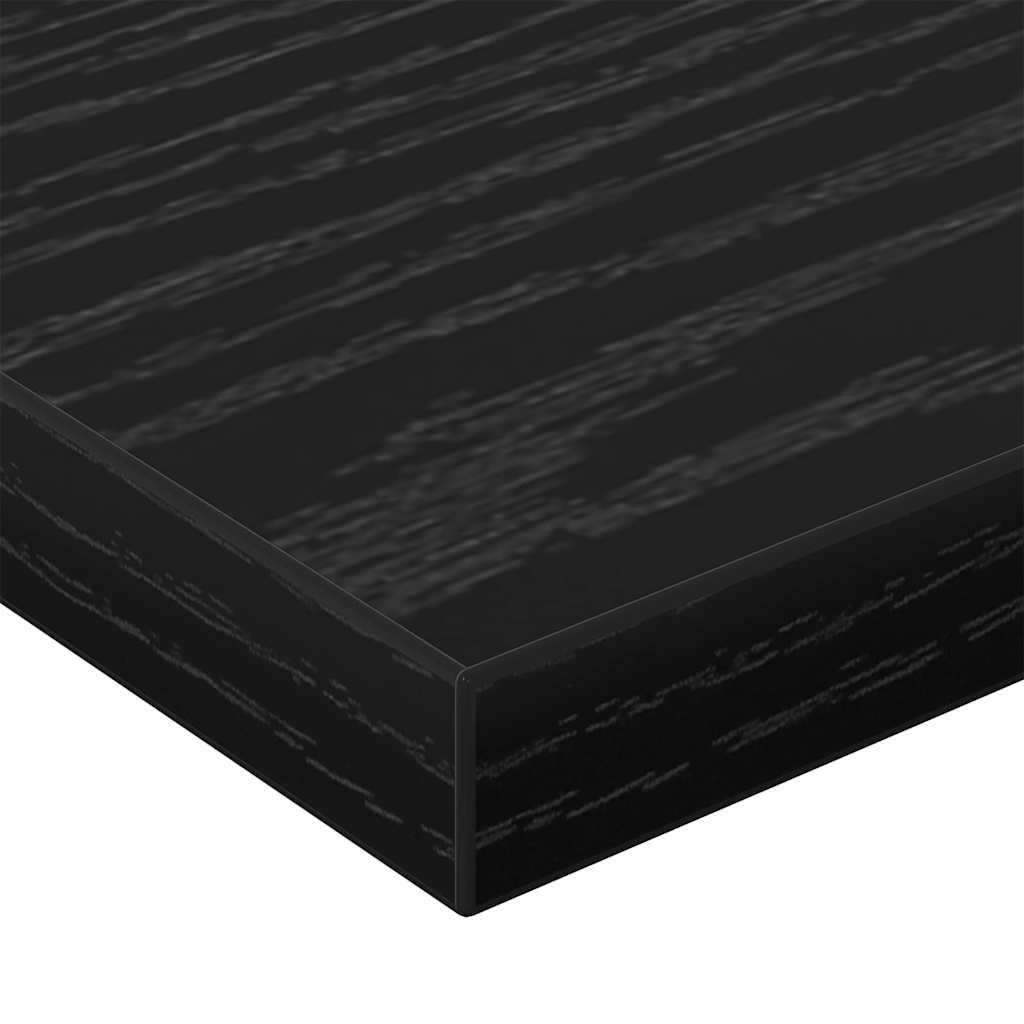 Bookshelf Board 4 pcs Black 60 x 20 x 1.5 cm Engineered wood