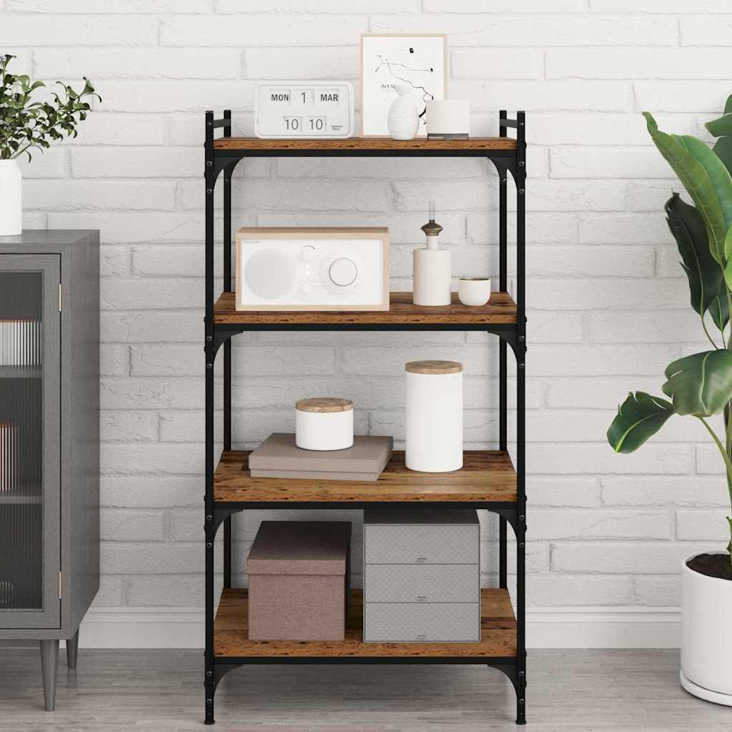 Bookshelf Board 4 pcs Brown 60 x 40 x 1.5 cm Engineered wood