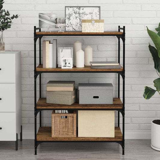 Bookshelf Board 4 pcs Brown 80 x 40 x 1.5 cm Engineered wood