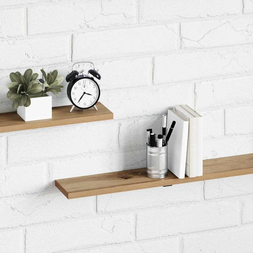 Bookshelf Board 4 pcs Brown 100 x 10 x 1.5 cm Engineered wood