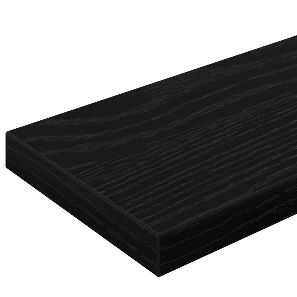 Bookshelf Board 4 pcs Black 100 x 10 x 1.5 cm Engineered wood