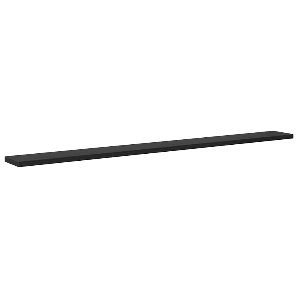 Bookshelf Board 4 pcs Black 100 x 10 x 1.5 cm Engineered wood