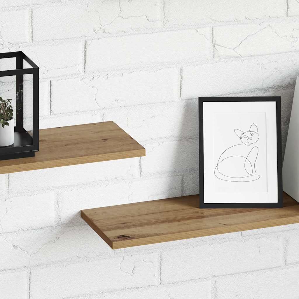 Bookshelf Board 4 pcs Brown 100 x 20 x 1.5 cm Engineered wood