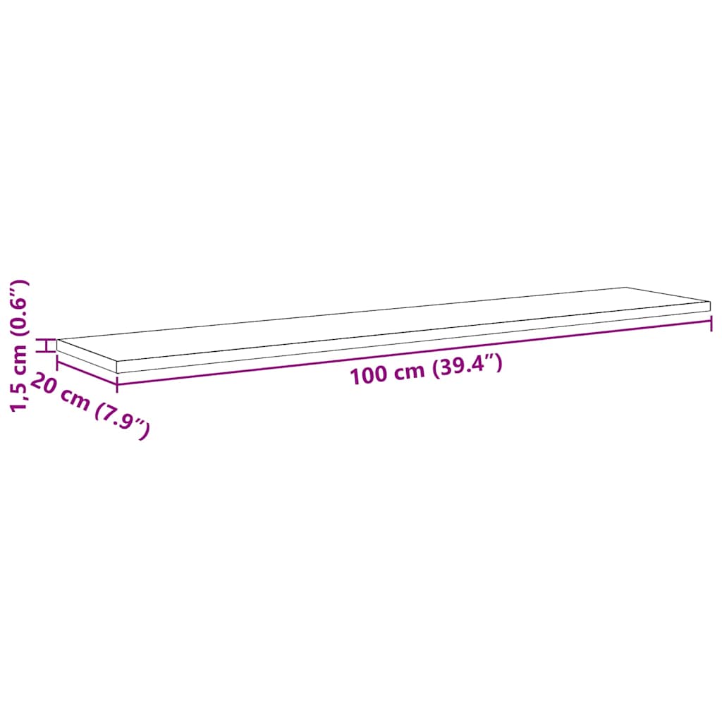 Bookshelf Board 4 pcs Black 100 x 20 x 1.5 cm Engineered wood