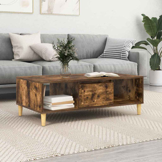 Coffee Table Smoked oak 103.5 x 60 x 35 cm Engineered wood