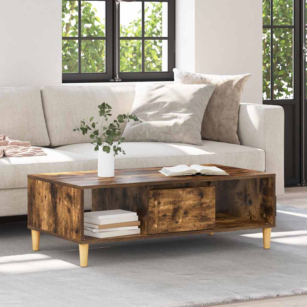Coffee Table Smoked oak 103.5 x 60 x 35 cm Engineered wood