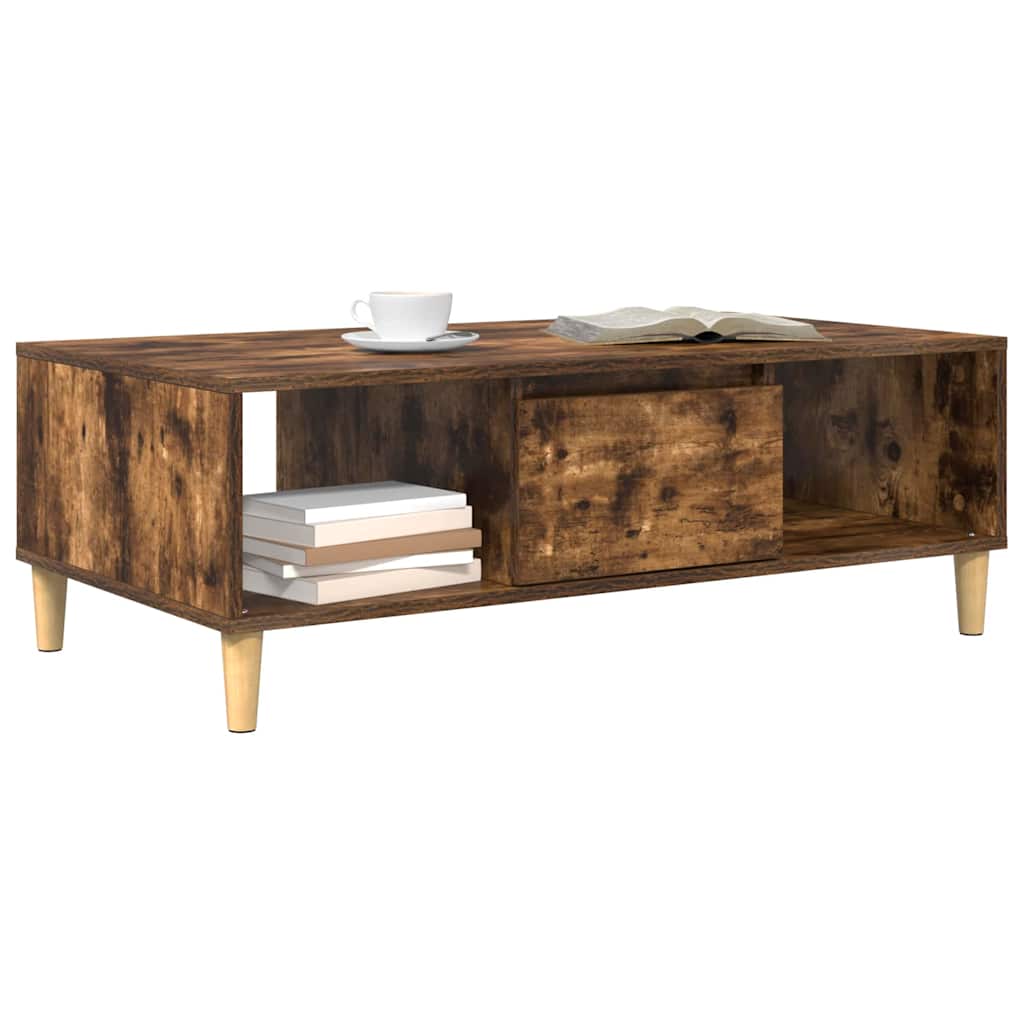 Coffee Table Smoked oak 103.5 x 60 x 35 cm Engineered wood