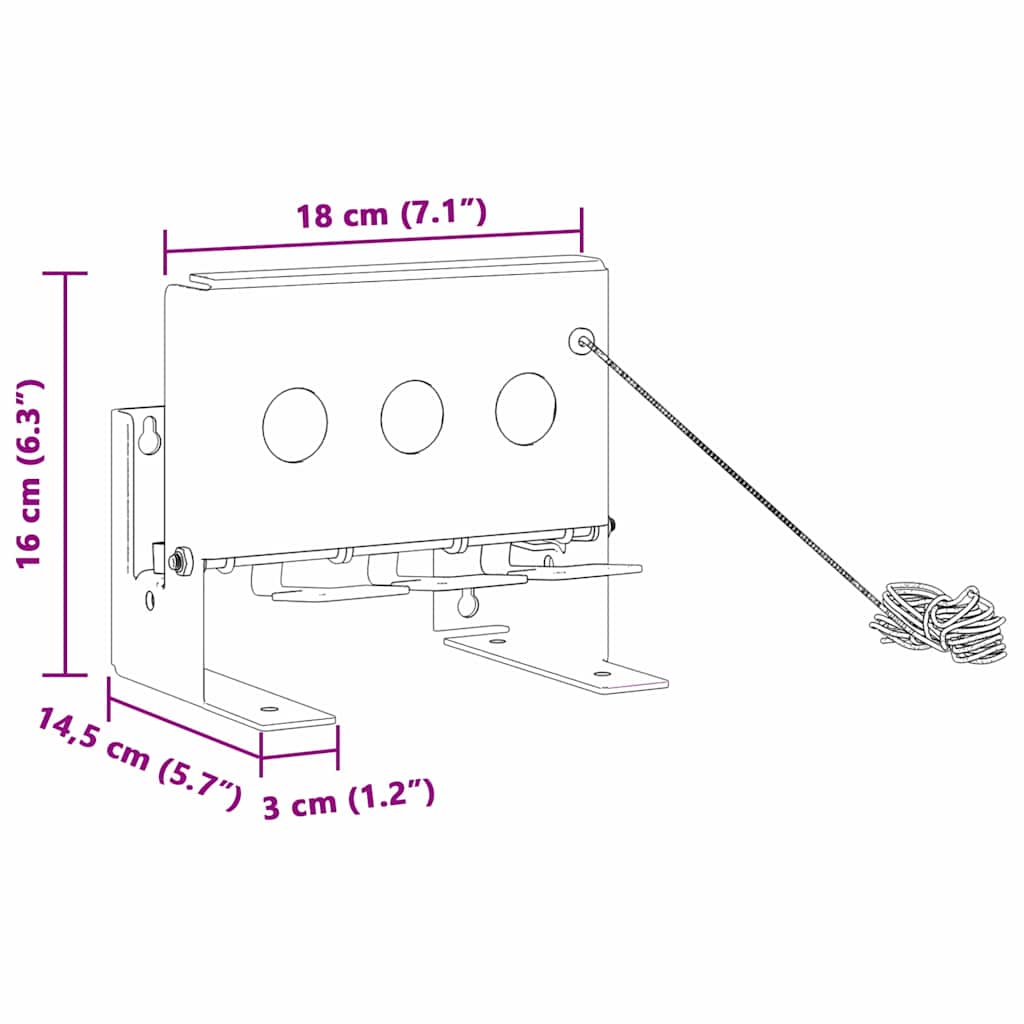 3-Hole Biathlon Knockdown Target with Reset Cord