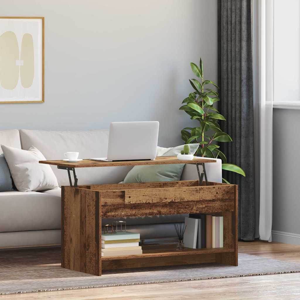 Coffee Table Old wood 102 x 50 x 52.5 cm Engineered wood