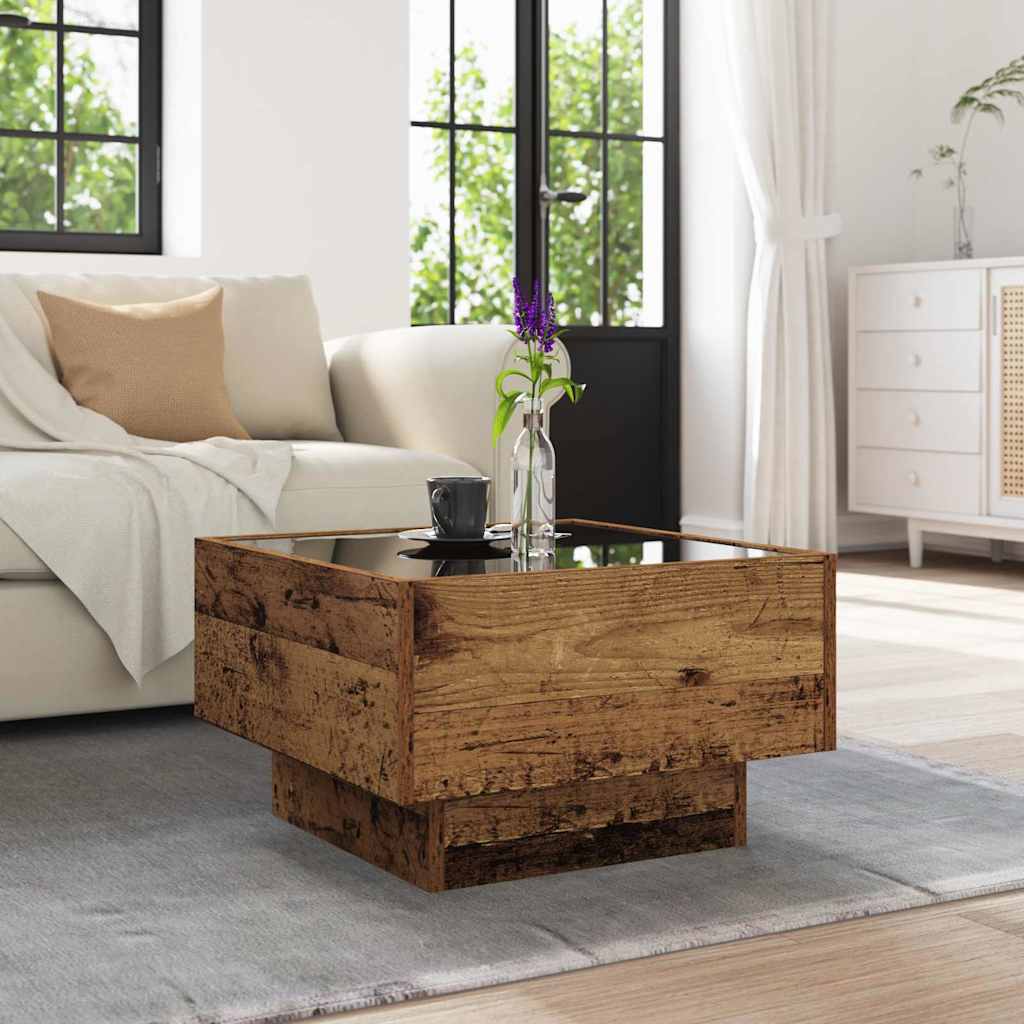 Coffee Table Old wood 50 x 50 x 30 cm Engineered wood