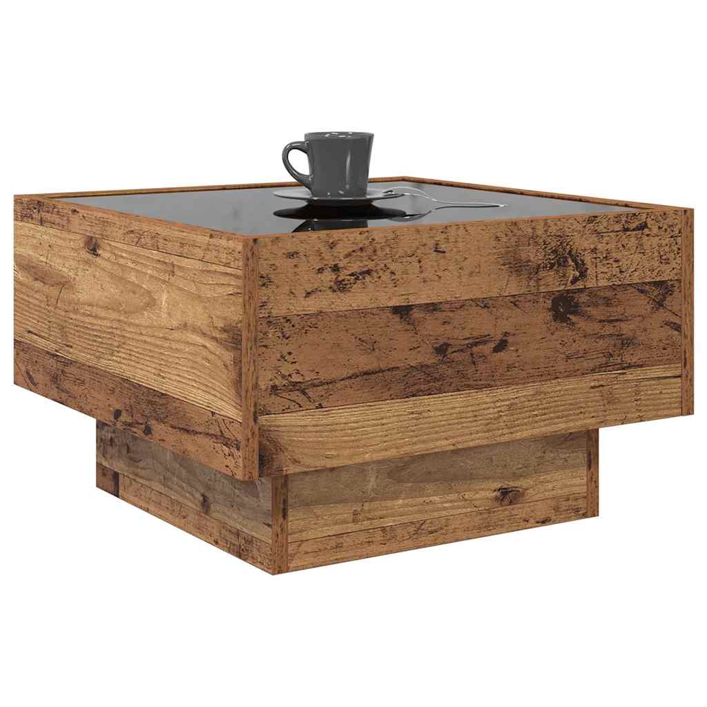 Coffee Table Old wood 50 x 50 x 30 cm Engineered wood