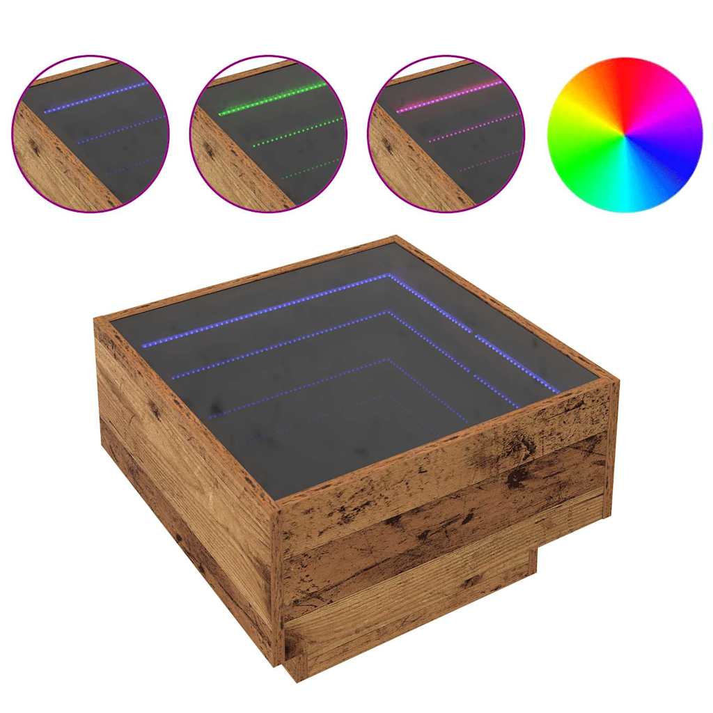 Coffee Table Old wood 50 x 50 x 30 cm Engineered wood