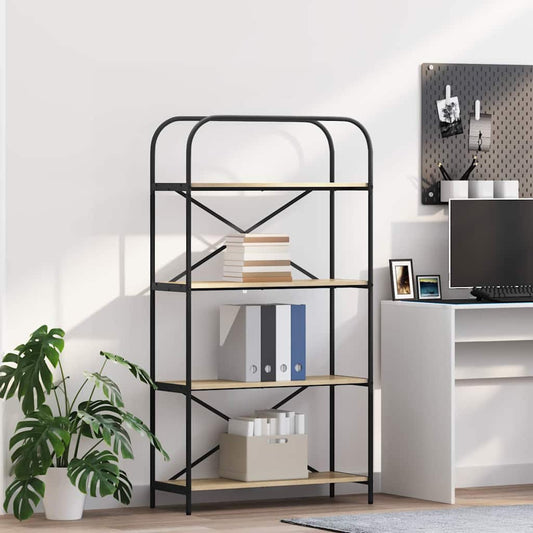 Bookshelf Sonoma oak 80 x 30 x 146 cm Engineered wood