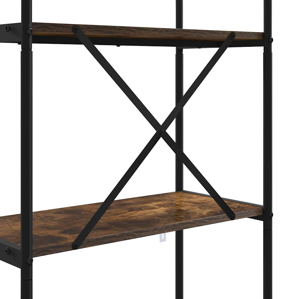 Bookshelf Smoked oak 80 x 30 x 146 cm Engineered wood