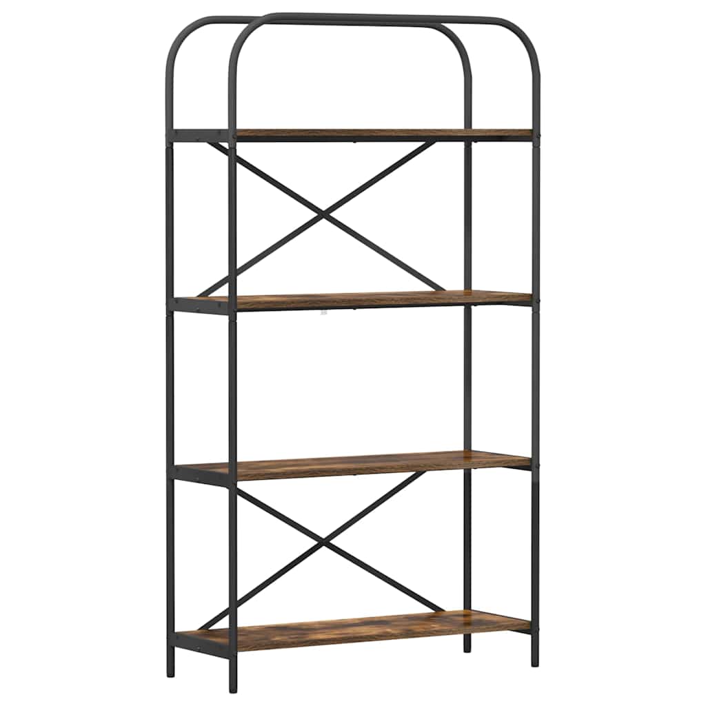 Bookshelf Smoked oak 80 x 30 x 146 cm Engineered wood