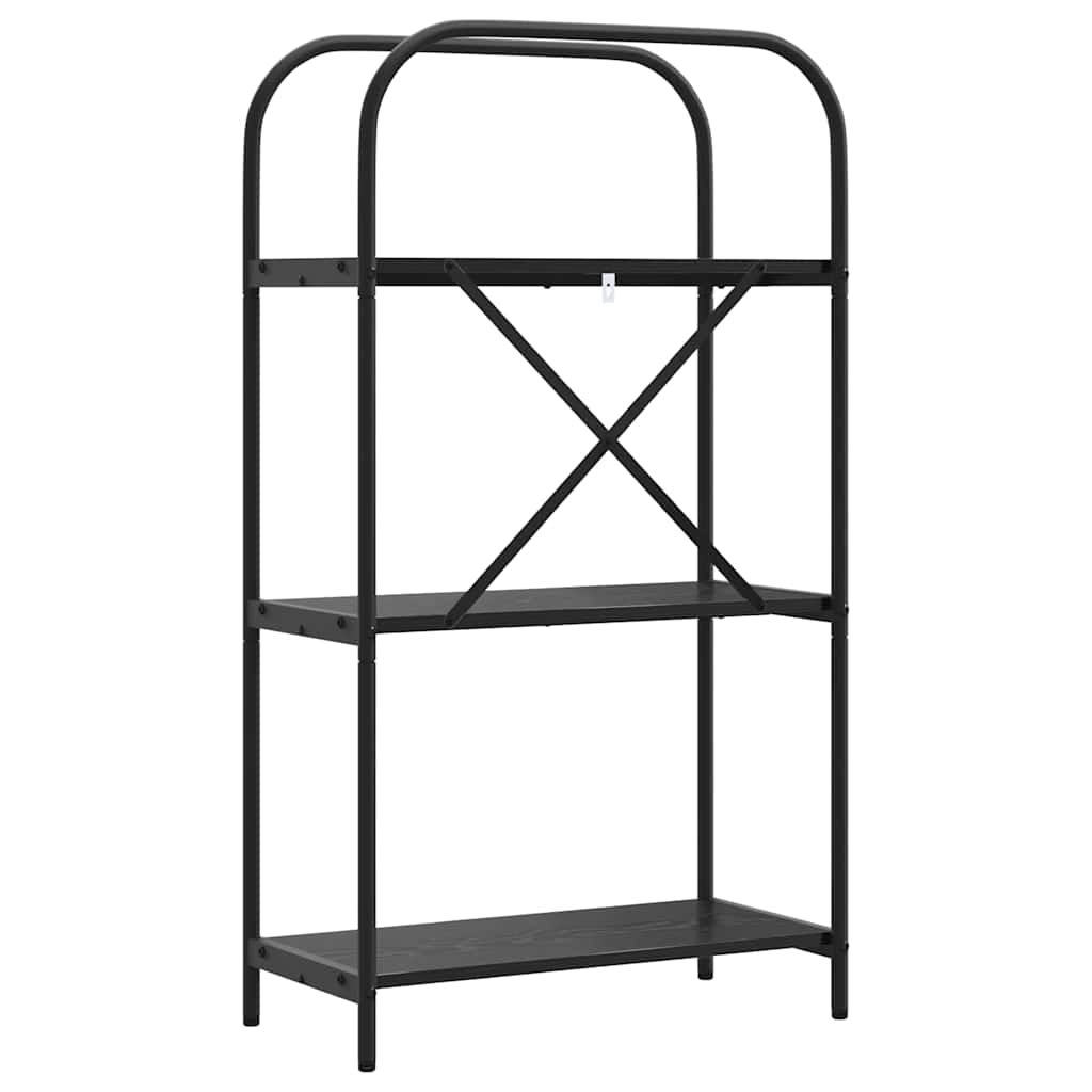 Bookshelf Black oak 60 x 30 x 109 cm Engineered wood