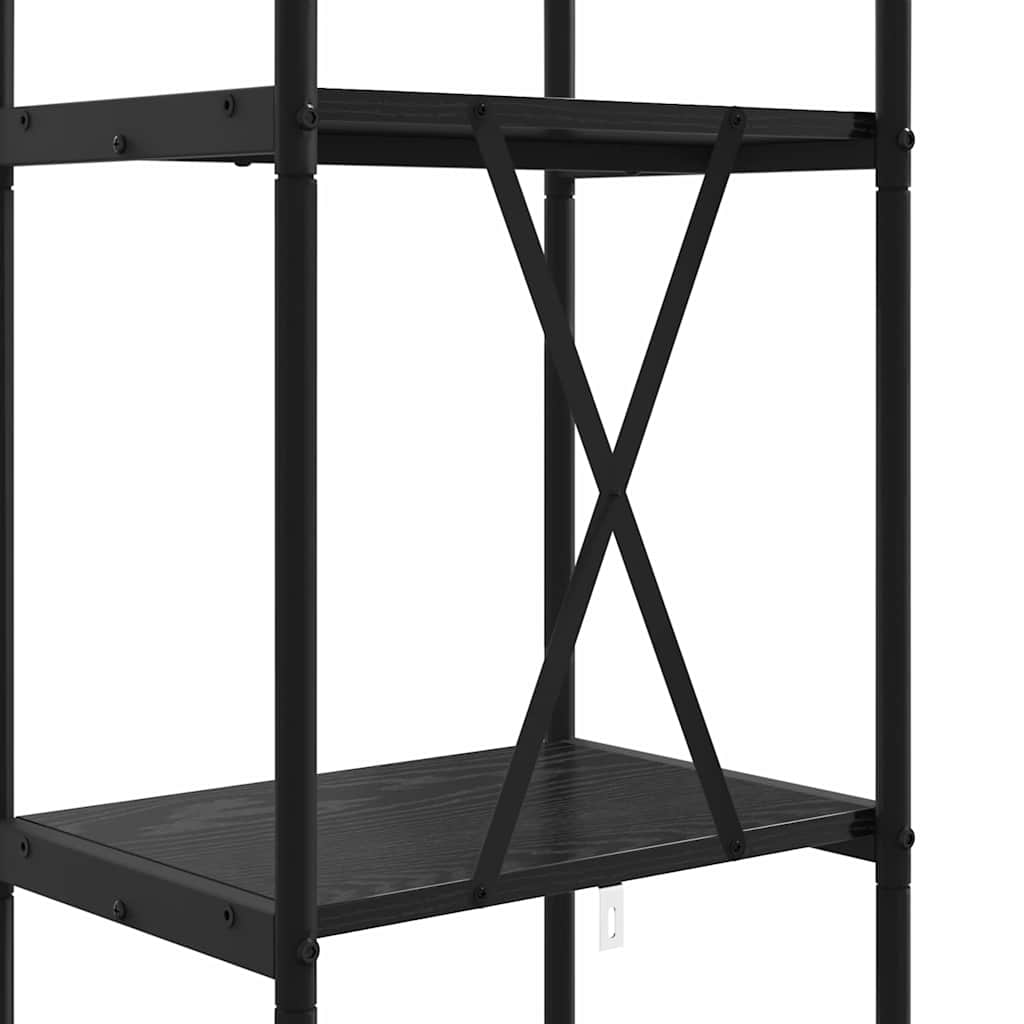 Bookshelf Black oak 40 x 30 x 183 cm Engineered wood