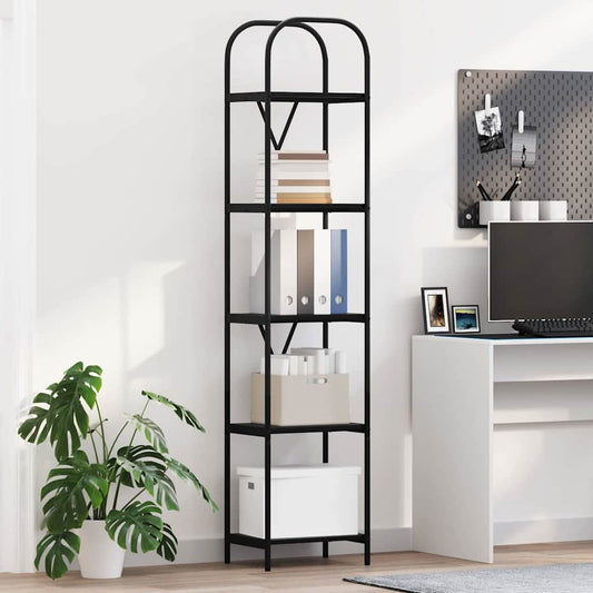 Bookshelf Black oak 40 x 30 x 183 cm Engineered wood