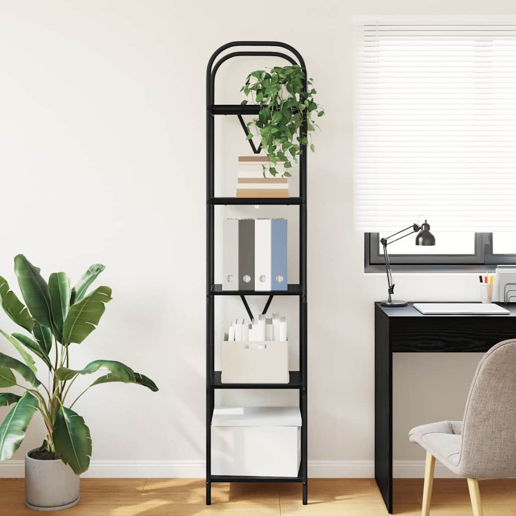Bookshelf Black oak 40 x 30 x 183 cm Engineered wood