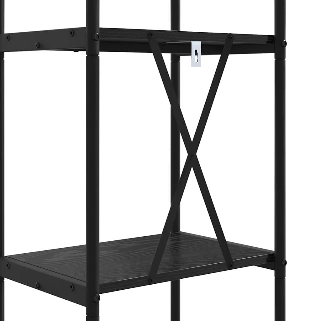 Bookshelf Black oak 40 x 30 x 109 cm Engineered wood