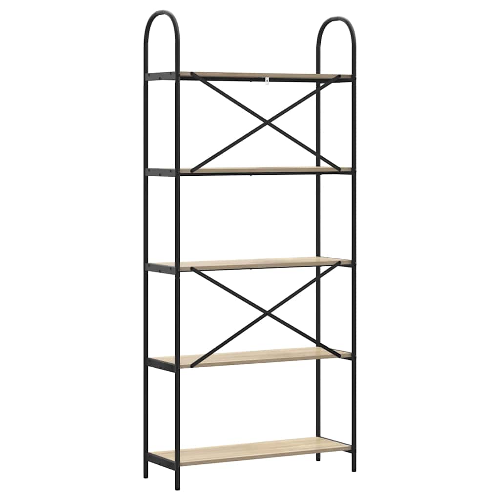 Bookshelf Sonoma oak 80 x 30 x 183 cm Engineered wood