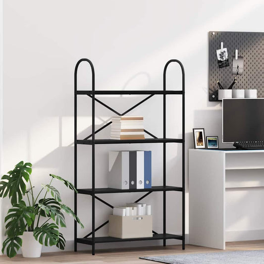 Bookshelf Black oak 80 x 30 x 146 cm Engineered wood