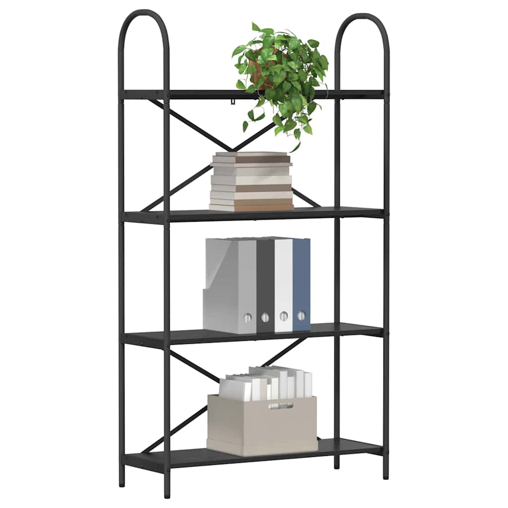 Bookshelf Black oak 80 x 30 x 146 cm Engineered wood