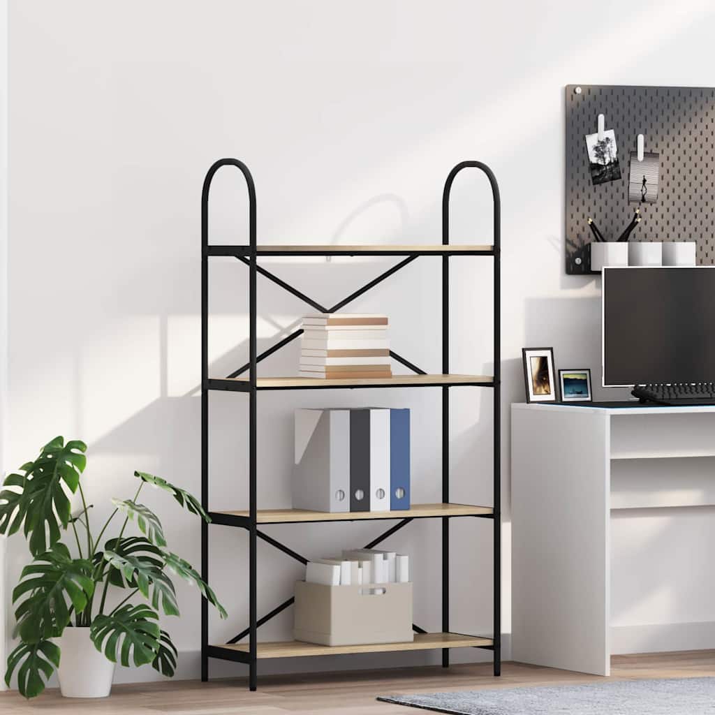 Bookshelf Sonoma oak 80 x 30 x 146 cm Engineered wood