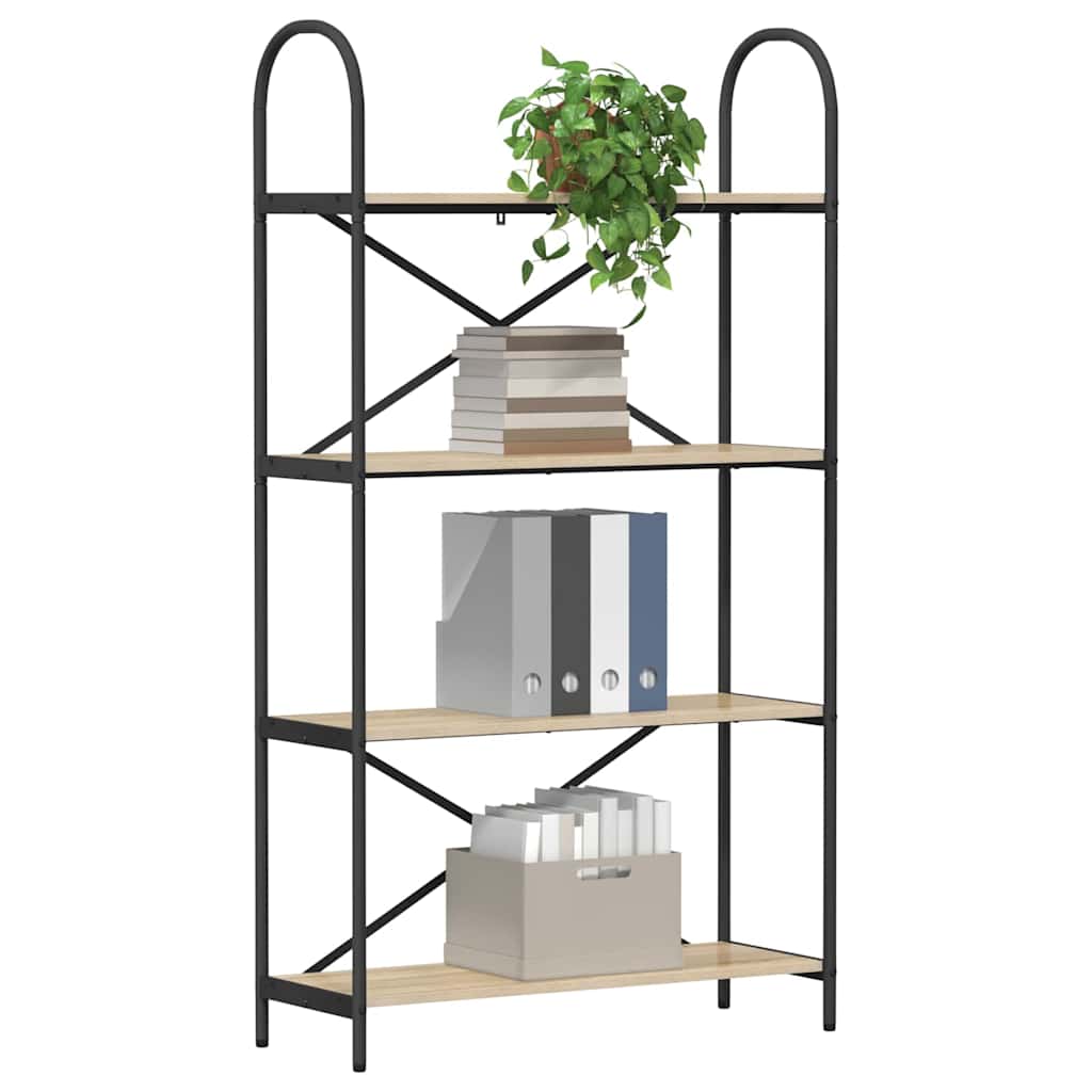 Bookshelf Sonoma oak 80 x 30 x 146 cm Engineered wood