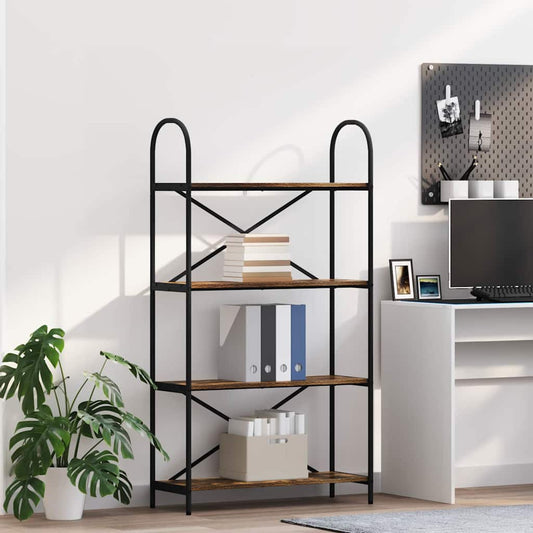 Bookshelf Smoked oak 80 x 30 x 146 cm Engineered wood