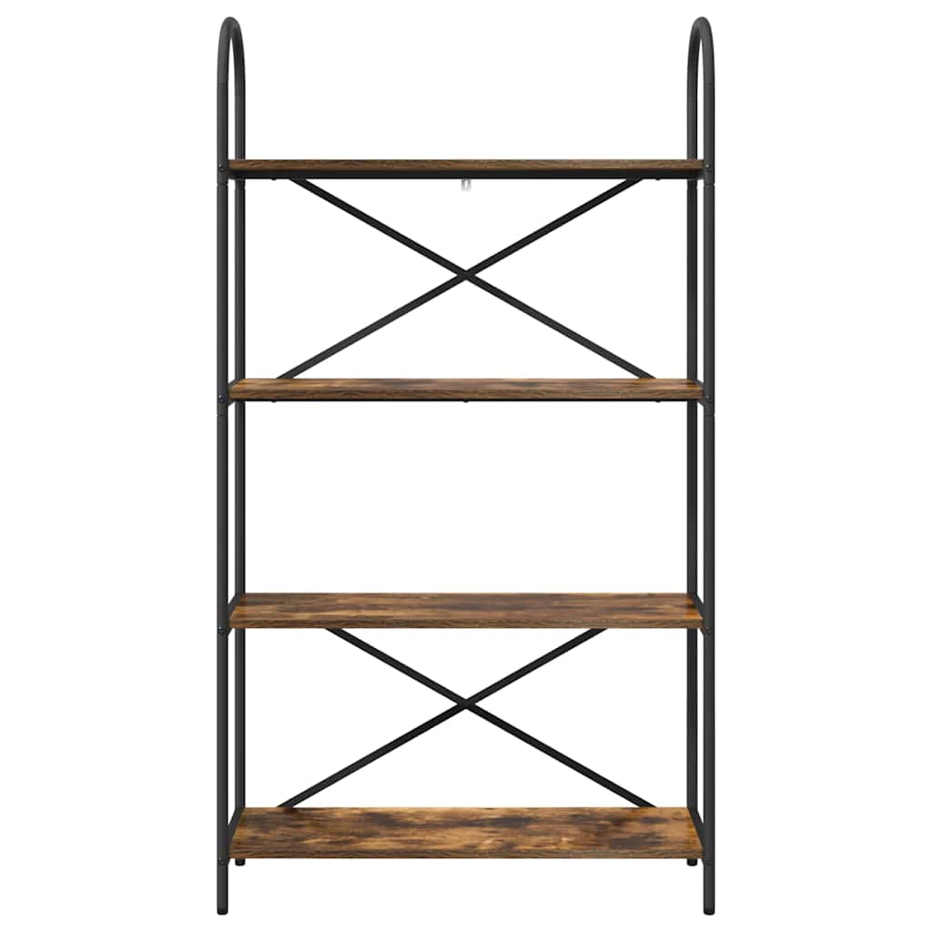 Bookshelf Smoked oak 80 x 30 x 146 cm Engineered wood