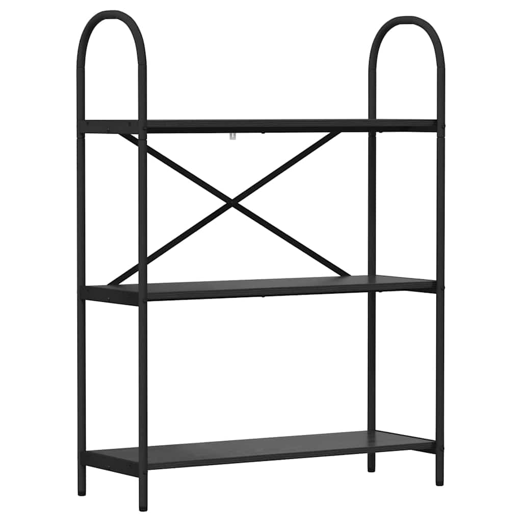 Bookshelf Black oak 80 x 30 x 109 cm Engineered wood