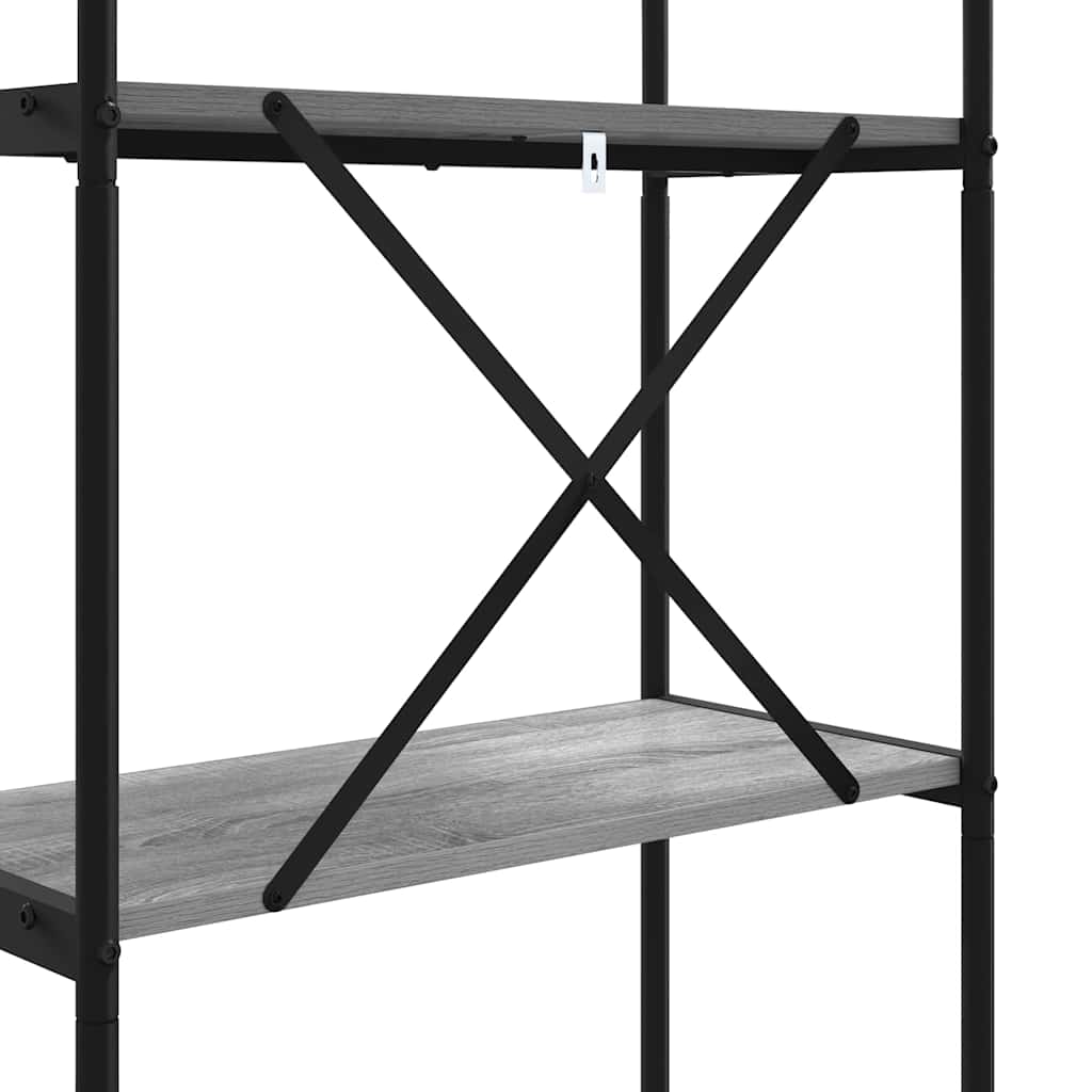 Bookshelf Grey sonoma 80 x 30 x 109 cm Engineered wood