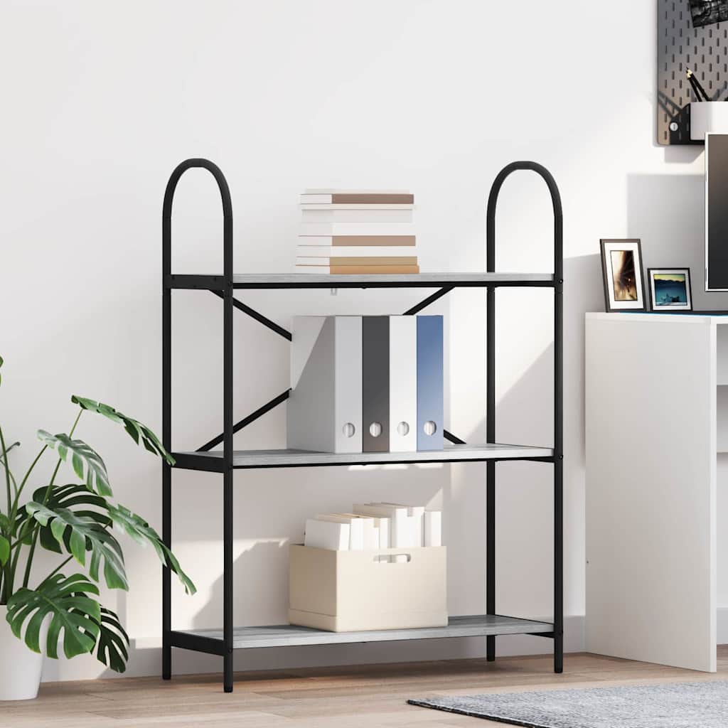 Bookshelf Grey sonoma 80 x 30 x 109 cm Engineered wood