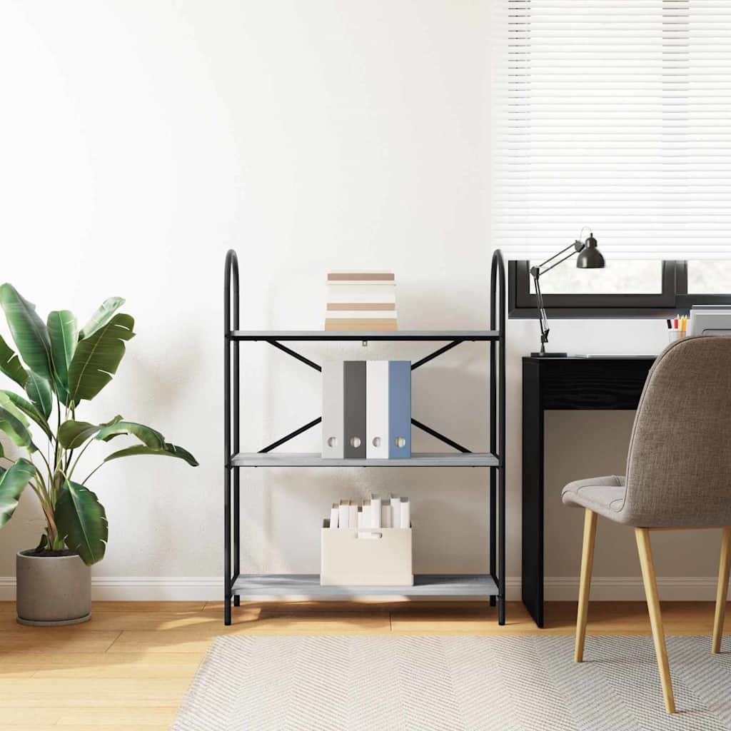 Bookshelf Grey sonoma 80 x 30 x 109 cm Engineered wood