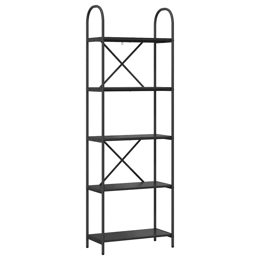 Bookshelf Black oak 60 x 30 x 183 cm Engineered wood