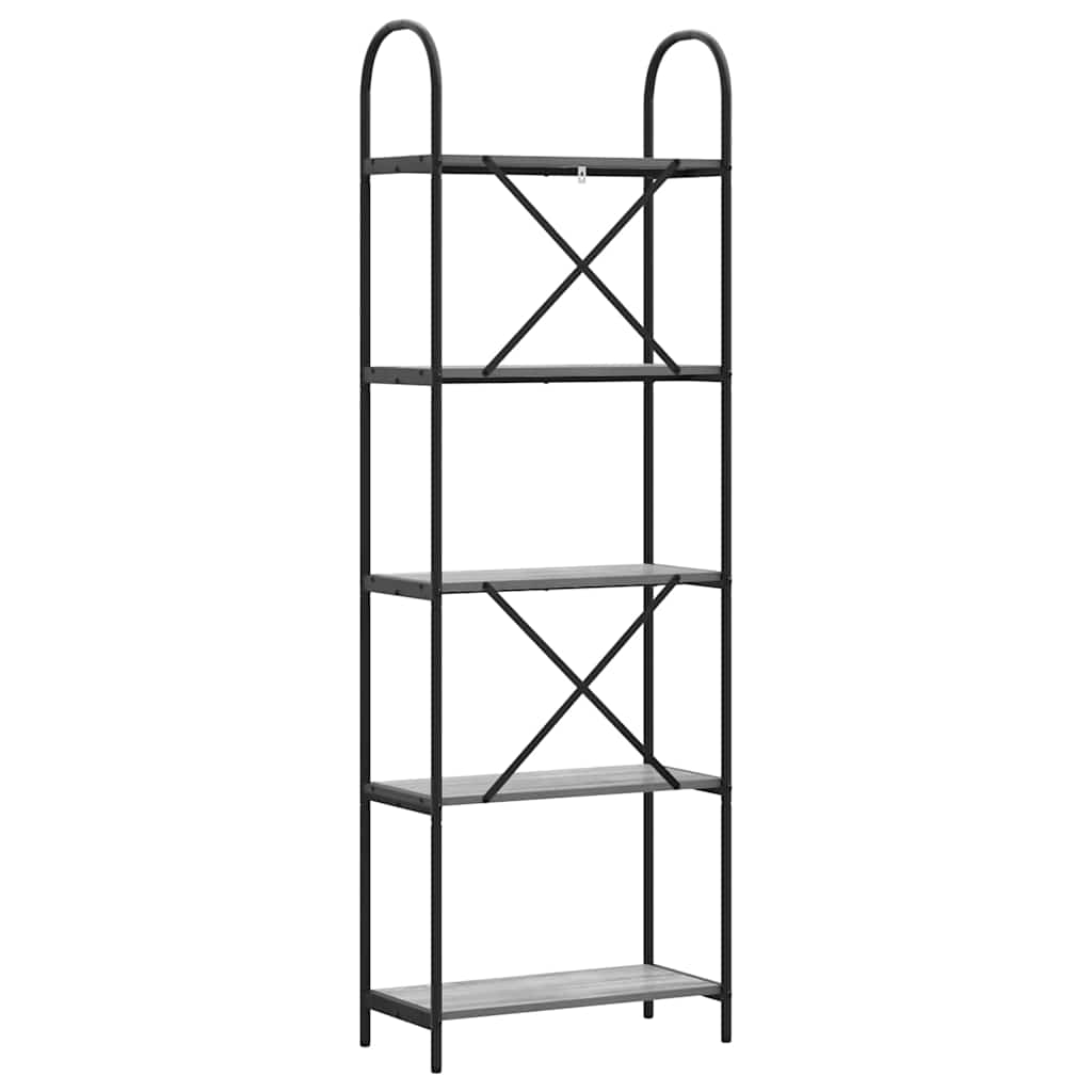 Bookshelf Grey sonoma 60 x 30 x 183 cm Engineered wood