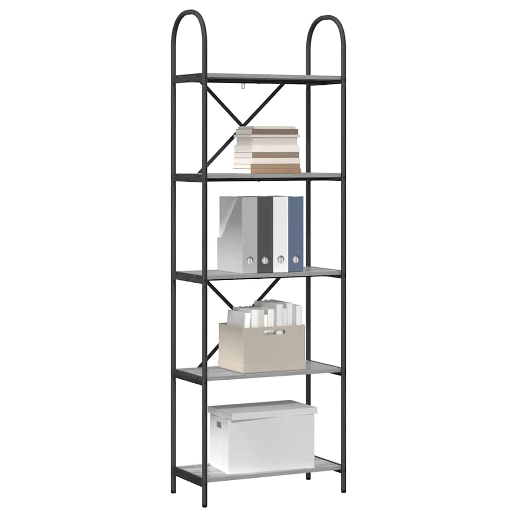 Bookshelf Grey sonoma 60 x 30 x 183 cm Engineered wood