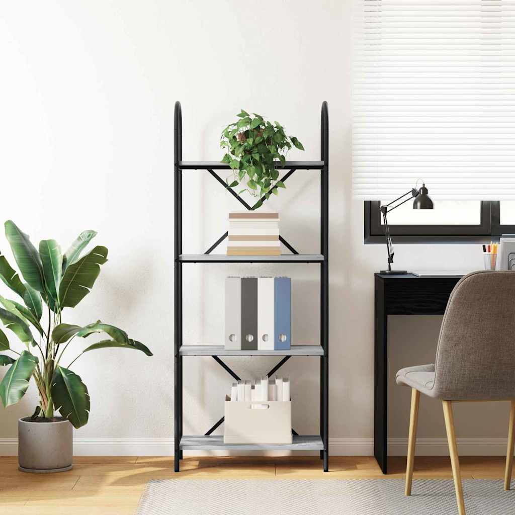 Bookshelf Grey sonoma 60 x 30 x 146 cm Engineered wood